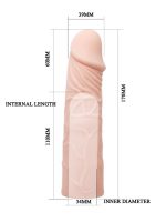 Censan 17cm Ten Rengi 6cm Dolgulu Penis Kılıfı - Görsel 5