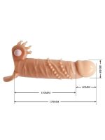 Censan 4 cm Dolgu Uzatmalı Titreşimli Penis Kılıfı - Görsel 5