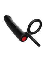 Censan Çift Penis Halkalı Titreşimli Prostat Masaj Aleti ve Dildo Vibratör - Geciktirici Etkili & Testis Uyarıcı Esnek Silikon Anal Plug - Görsel 2