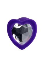 Censan Diamond Heart Anal Plug Mor 7 cm 18 g - Görsel 2