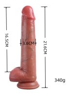 Censan Gerçekçi Tasarımlı Vakum Tabanlı Silikon Dildo 21,6 cm - Görsel 2