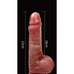 Censan Gerçekçi Tasarımlı Vakum Tabanlı Silikon Masaj Cihazı 18 cm