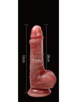 Censan Gerçekçi Tasarımlı Vakum Tabanlı Silikon Masaj Cihazı 18 cm