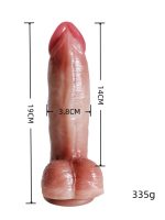 Censan Gerçekçi Tasarımlı Vakum Tabanlı Silikon Masaj Cihazı 19 cm - Görsel 2