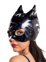 Censan Glossy ANN Deri Kedi Maskesi siyah - Görsel 3