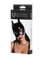 Censan Glossy ANN Deri Kedi Maskesi siyah - Görsel 5