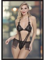Censan Kadın Siyah Seksi Fantezi Özel Tasarım Etekli Fantezi Babydoll - Görsel 2