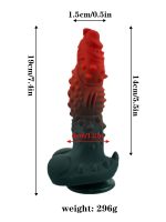 Censan Kırmızı Siyah Canavar Dildo Model 1 - Görsel 4