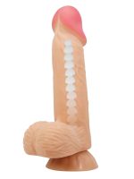 Censan Lisle 8.1 İnç Kıkırdak Yapılı Gerçek Deri Yapılı Dildo - Görsel 3