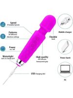 Censan Mini Toy Wand Massager Şarjlı Vibratör - Pembe - Görsel 2