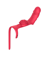 Censan Parmak takılabilir fiziksel dildo + Gül Titreşimli 2'si 1 arada yeni tasarım parmak vibratörü - Görsel 4