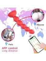 Censan Telefon Kontrollü Haley Rose Pulled Beads Anal Plug – Siyah - Görsel 4
