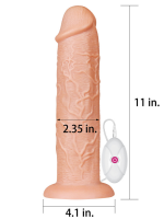 Censan 11 İnç Realistic Long Vibrating Dildo - Görsel 4