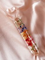 CENSAN 19cm Tırtıklı Yüzeyli Renli Anal ve Vajinal Dildo