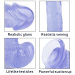 Censan 20CM Gerçekçi Mor Dildo Penis - Görsel 5