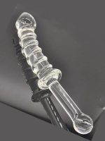 CENSAN 23cm Tırtıklı Cam Dildo