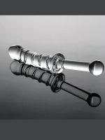 CENSAN 23cm Tırtıklı Cam Dildo - Görsel 2