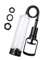 Censan 3 halkalı Penis Pompası, PVC siyah 23,5 cm 3 halkalı