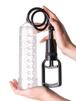 Censan 3 halkalı penis pompası TPE transparan 23,5 cm - Görsel 2