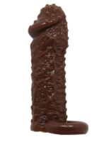 Censan 4 cm Uzatmalı Damarlı Penis Kılıfı Esmer