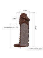 Censan 4 cm Uzatmalı Damarlı Penis Kılıfı Esmer - Görsel 4