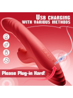 Censan 4in1 – Kırmızı Zarafet, Dört Fonksiyon Bir Arada Telefon Aplikasyonlu Modern Vibratör - Görsel 4