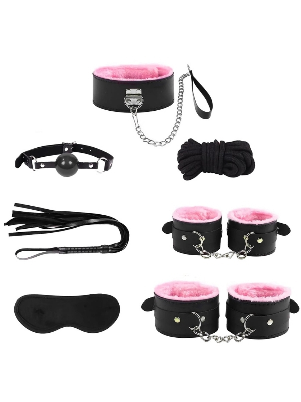 Censan 7 Parçalı Fetiş Set Pembe