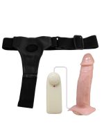 Censan 7,5 cm Dolgulu İçi Boş Titreşimli Protez Strapon - Görsel 3