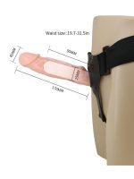 Censan 7,5 cm Dolgulu İçi Boş Titreşimli Protez Strapon - Görsel 5