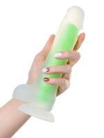 Censan Beyond Clark Glow Gece Parlayan Yeşil Dildo Silikon Şeffaf 22 cm - Görsel 3