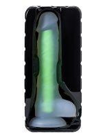 Censan Beyond Clark Glow Gece Parlayan Yeşil Dildo Silikon Şeffaf 22 cm - Görsel 4
