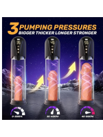 Censan Cafatop 3’ü 1 Arada Erkek Vakum Pompası ve Mastürbatörü – Elektrikli Otomatik Emiş, Penis Büyütücü ve 2 Yedek Kılıf + 3 Penis Halkası, Pembe İç Kılıf, USB Şarjlı - Görsel 5