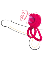 Censan Çift Halkalı Şarjlı Titreşimli Penis Halkası – Esnek Silikon, Geciktirici ve Klitoris Uyarıcılı - Görsel 4