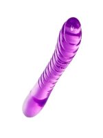 CENSAN Çift Taraflı Jel Dildo Frica, TPE, mor, 23 cm - Görsel 2