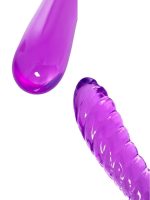 CENSAN Çift Taraflı Jel Dildo Frica, TPE, mor, 23 cm - Görsel 3