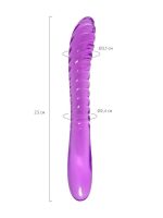 CENSAN Çift Taraflı Jel Dildo Frica, TPE, mor, 23 cm - Görsel 5