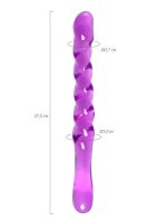 Censan Çift taraflı Jel Dildo Tanza, TPE, mor, 27,5 cm - Görsel 4