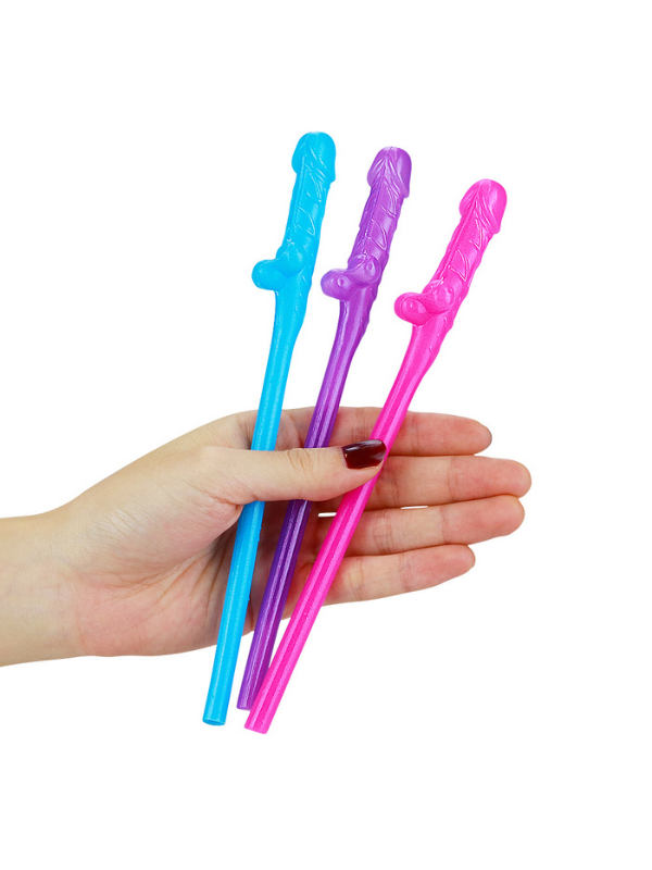 Censan Jokes & Parties Original Willy Straws – Pack of 9 Dildo Pipet