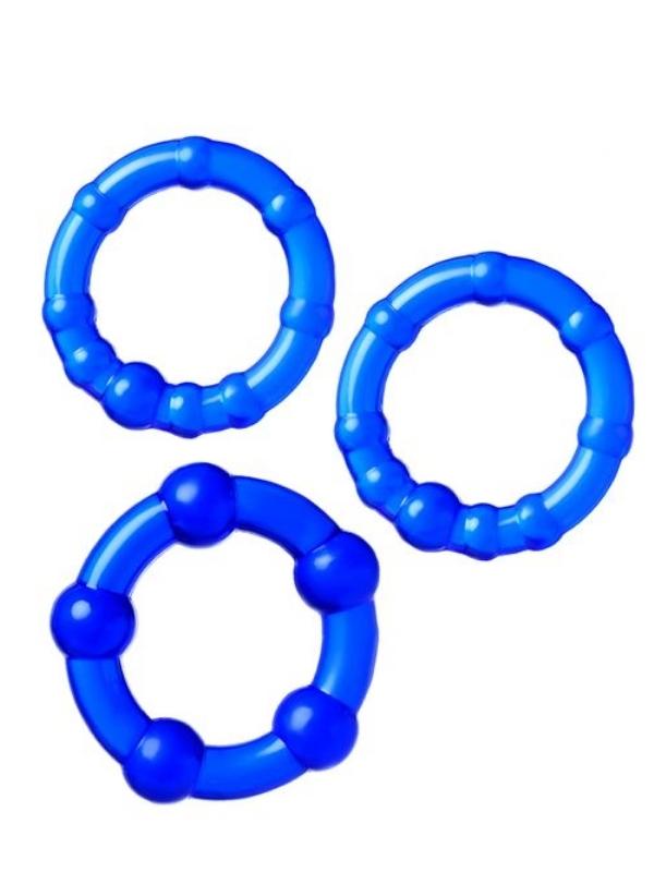 Censan Penis Halka Seti TPE mavi 3,5/3/2 cm