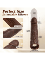 Censan Telefon Kontrollü Melez Renkte Titreşimli Penis Kılıfı - Görsel 2