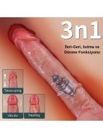 Censan Ultra Realistik Isıtma İleri Geri ve Dönme Fonksiyonlu Gerçekçi Melez Vibratör - Görsel 5