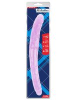 Hi-Rubber Şeffaf Jel Çift Taraflı Dildo - 45cm Mor - Görsel 2
