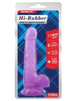Hi-Rubber Şeffaf Jel Dildo - 19.5cm Mor - Görsel 2