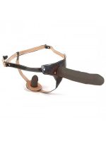 Lesbian Lover Çift Taraflı Belden Bağlamalı Protez Penis - Siyah