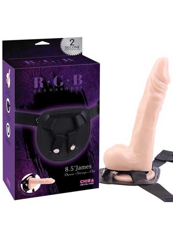 R.G.B Belden Bağlamalı 21.5cm Protez Penis ve Kemeri CH7019