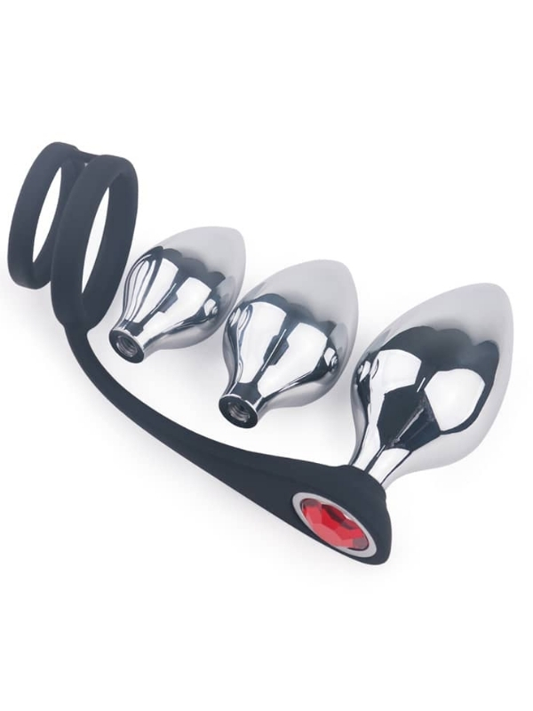 S-Hande Metal Anal Plug Seti ve Penis Halkası