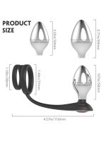 S-Hande Metal Anal Plug Seti ve Penis Halkası - Görsel 2