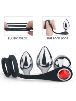 S-Hande Metal Anal Plug Seti ve Penis Halkası - Görsel 5