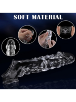 9 cm Şeffaf Penis Kılıfı – Halkalı Titreşimli Penis Uzatıcı - Görsel 5