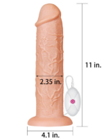 Censan 11 İnç Realistic Long Vibrating Dildo - Görsel 4